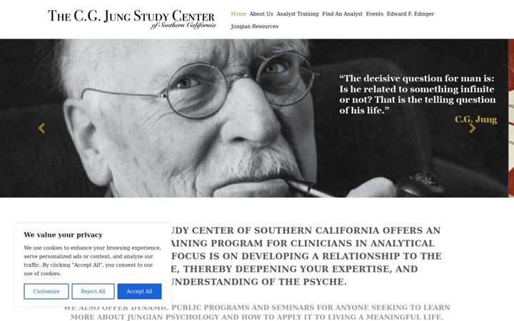 Screenshot of jungstudycenter.org