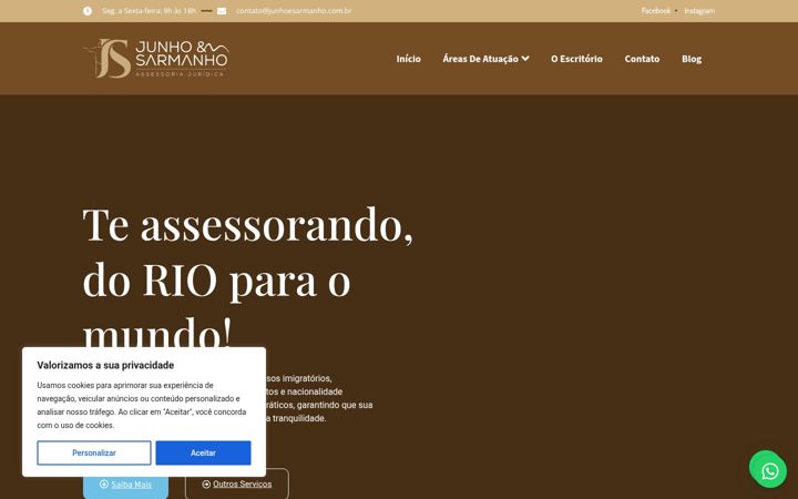 Screenshot of junhoesarmanho.com.br