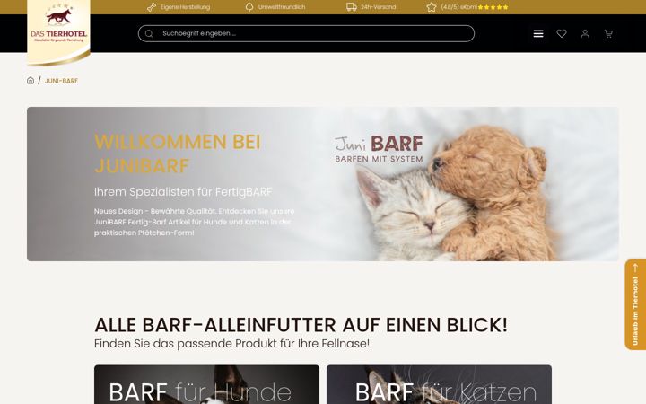 Screenshot of juni-barf.de