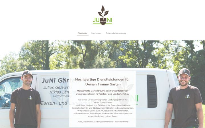 Screenshot of junigaerten.de