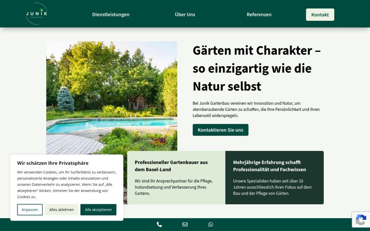 Screenshot of junik-gartenbau.ch