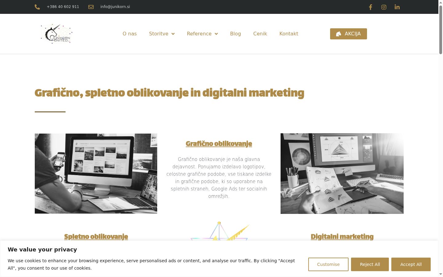 Sutikimo reklamjuostės, rodytos prieš bet kokią sąveiką, ekrano kopija