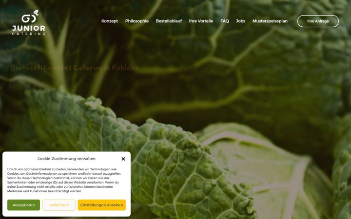 Screenshot of junior-catering.de