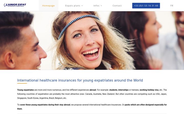 Screenshot of junior-expat.com