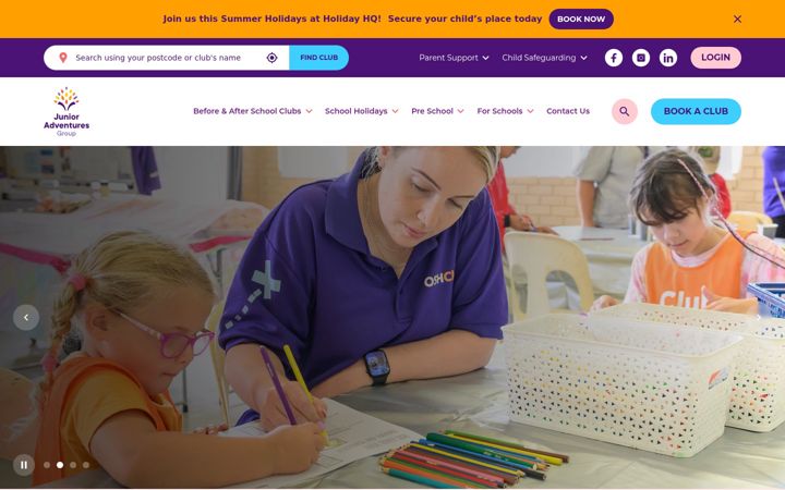 Screenshot of junioradventuresgroup.co.uk