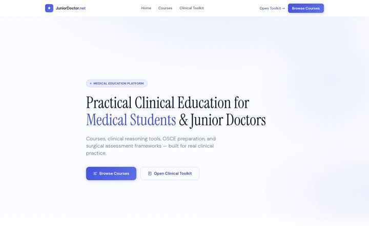 Screenshot of juniordoctor.net