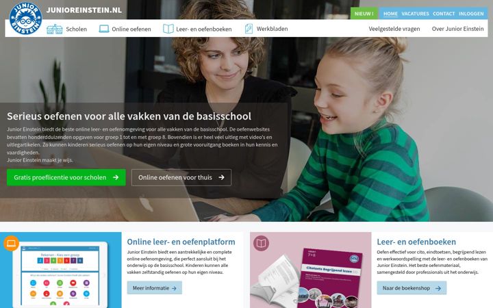 Screenshot of junioreinstein.nl