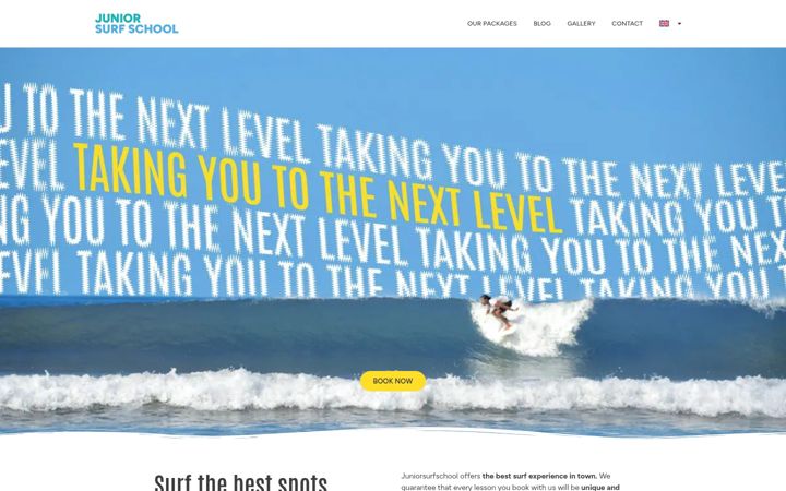 Screenshot of juniorsurfschool.com
