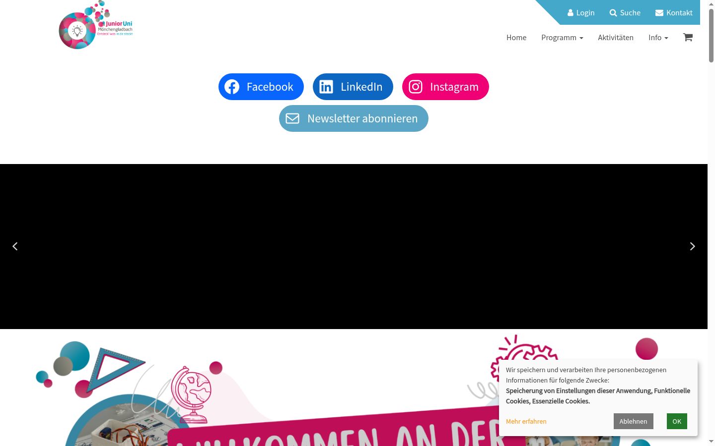 Screenshot tal-banner tal-kunsens muri qabel kwalunkwe interazzjoni