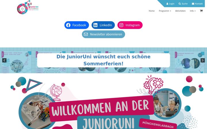 Screenshot of junioruni-mg.de