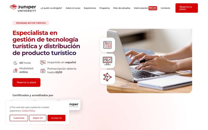 Screenshot of juniperuniversity.com