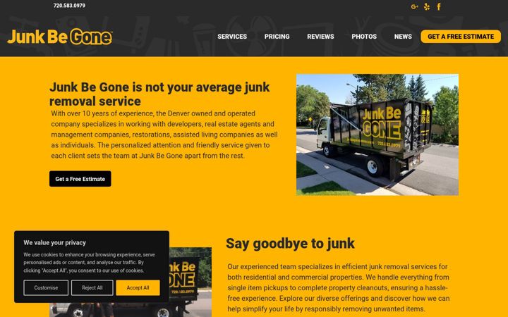 Screenshot of junkbegonedenver.com