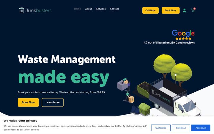 Screenshot of junkbusters.co.uk