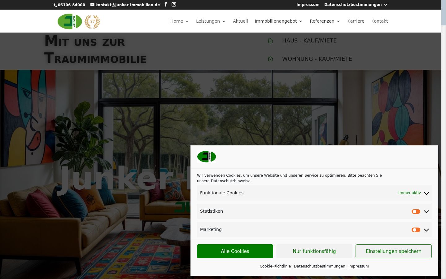 Screenshot of the consent banner shown before any interaction