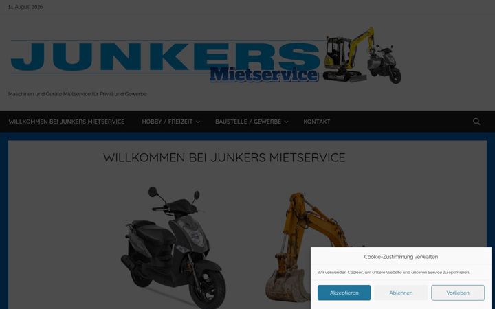 Screenshot of junkers-mietservice.de