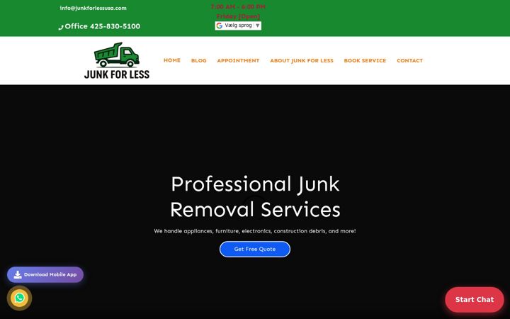 Screenshot of junkforlessusa.com