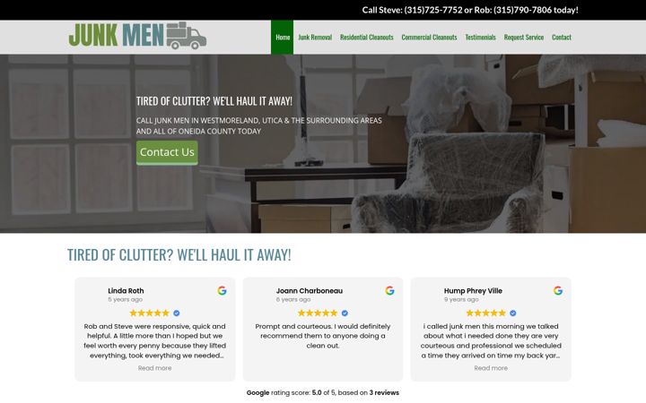 Screenshot of junkmenny.com