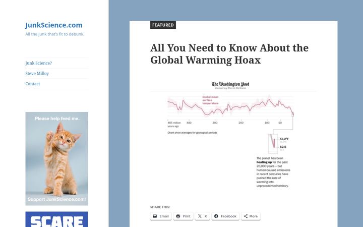 Screenshot van junkscience.com