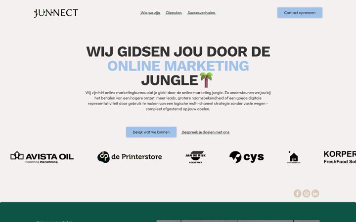 Screenshot of junnect.nl