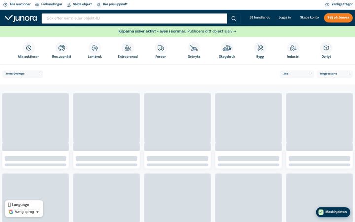 Screenshot of junora.se