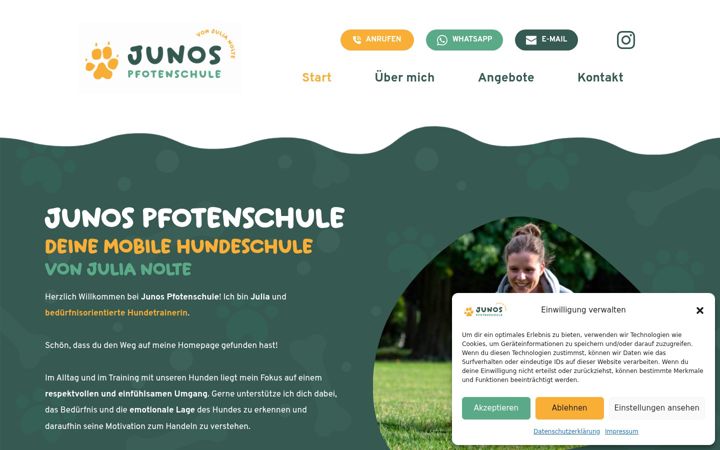 Screenshot of junos-pfotenschule.de