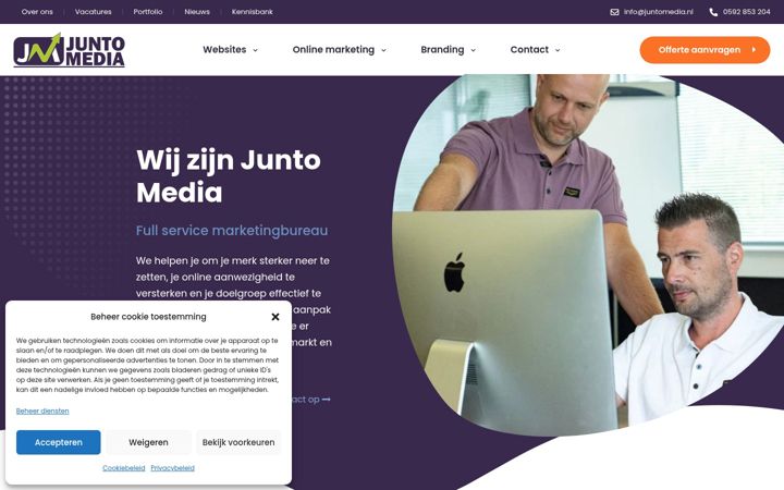Screenshot of juntomedia.nl