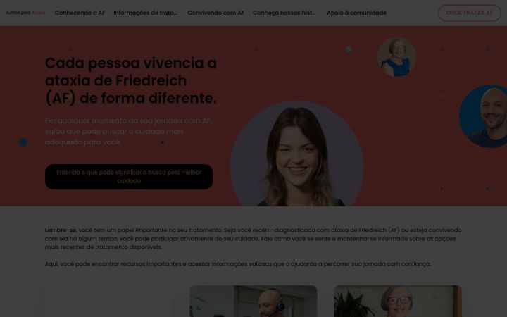 Screenshot of juntospelaataxia.com.br