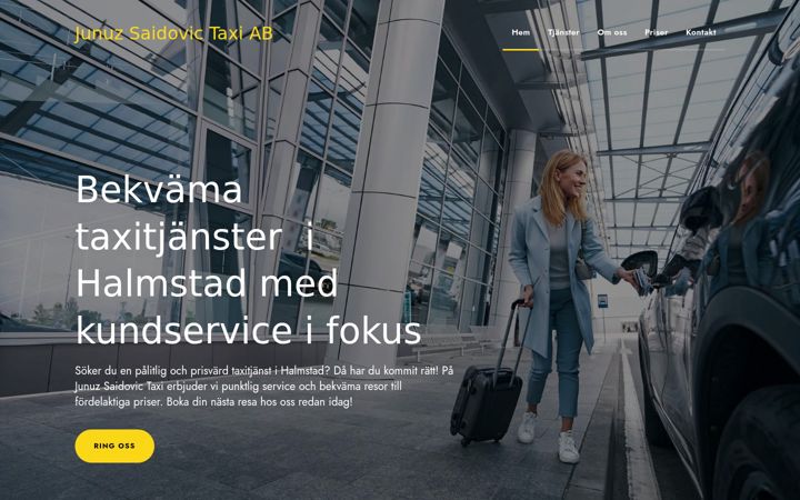 Screenshot of junuztaxi.se