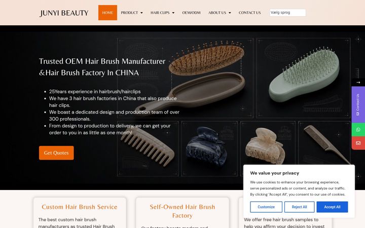 Screenshot of junyibeauty.com