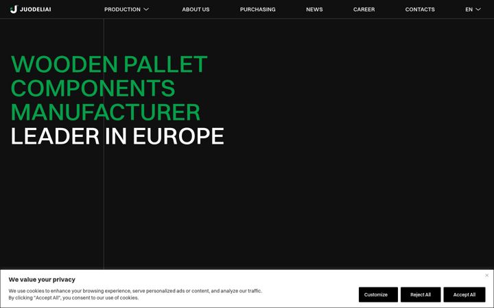 Screenshot of juodeliai.com