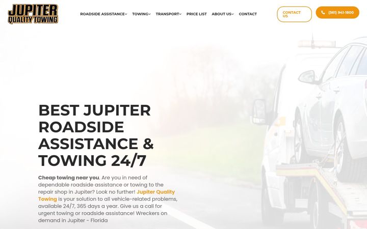 Skærmbillede af jupiterqualitytowing.com