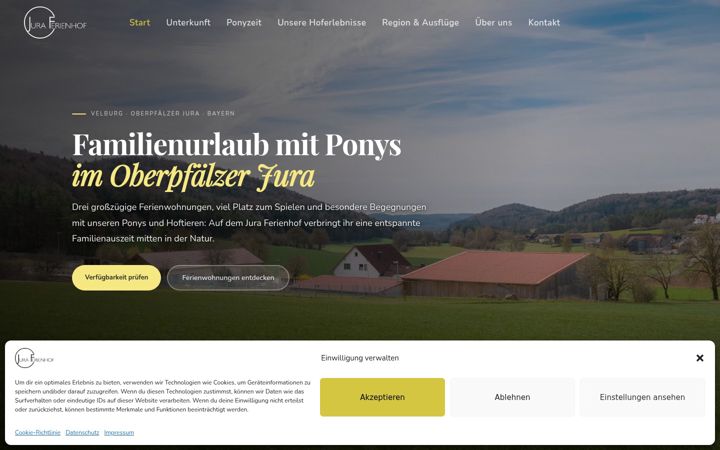 Screenshot of jura-apartments.de