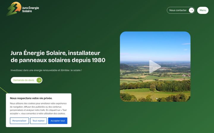 Screenshot of jura-energiesolaire.com
