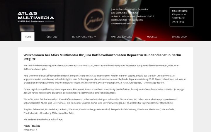 Screenshot of jura-reparatur-berlin.de
