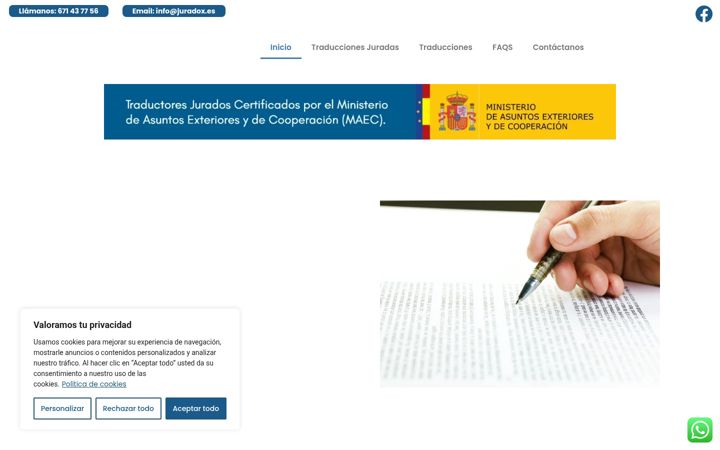 Screenshot of juradox.es