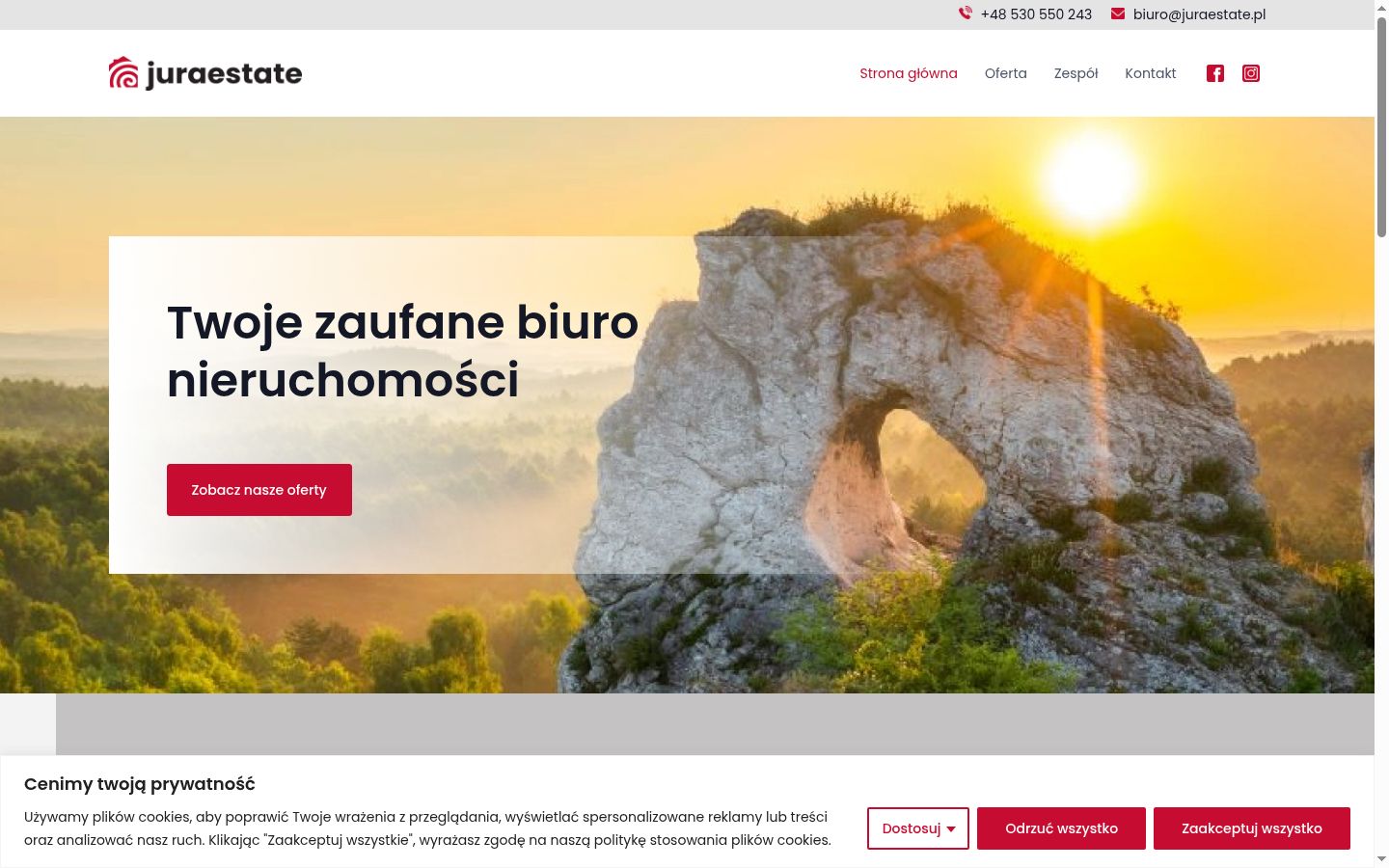 Képernyőkép a bármilyen interakció előtt megjelenő hozzájárulási bannerről