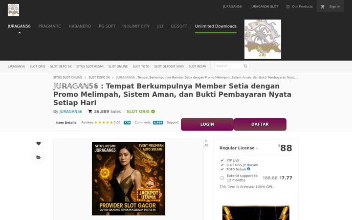 Screenshot of juragan56.com