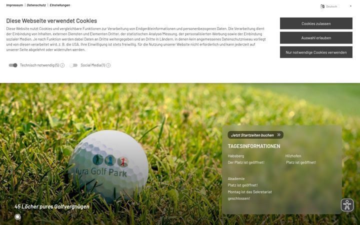 Screenshot of juragolf.de