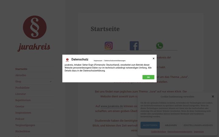 Screenshot of jurakreis.de