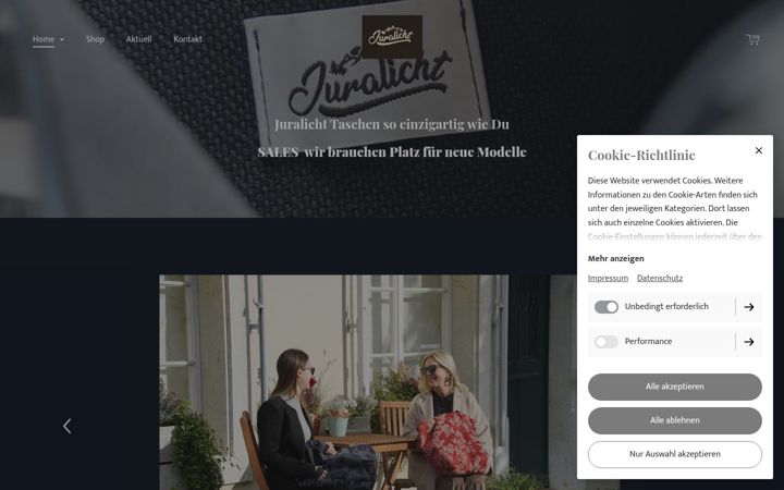 Screenshot of juralicht.ch