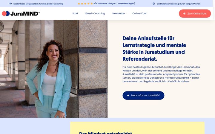 Screenshot of juramind.de