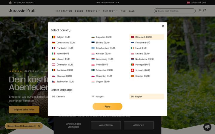 Screenshot of jurassicfruit.com