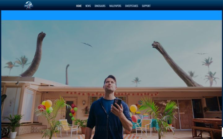 Screenshot of jurassicworldalive.com