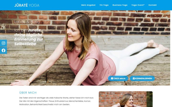 Screenshot of jurate-yoga.de