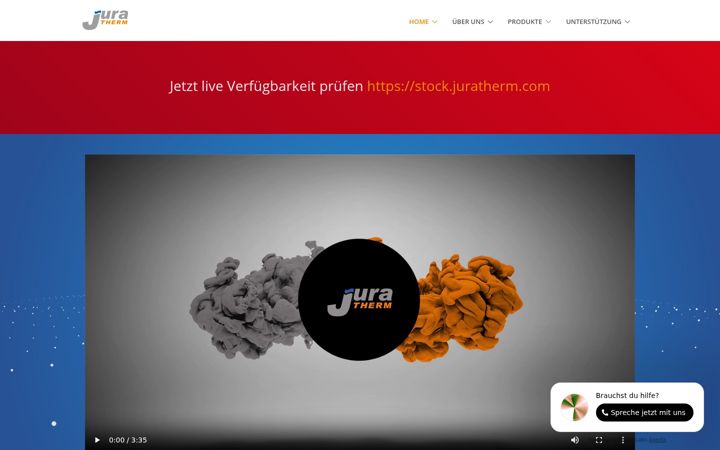 Screenshot of juratherm.net