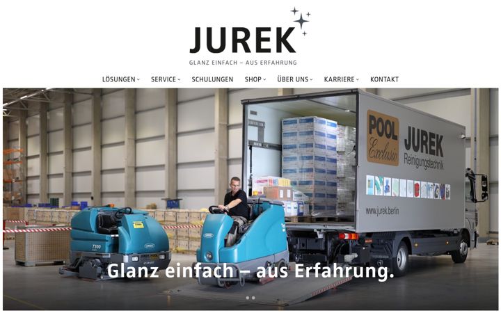 Screenshot of jurek-reinigungstechnik.de
