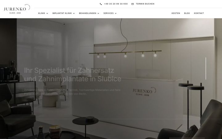 Screenshot of jurenkoclinic.de