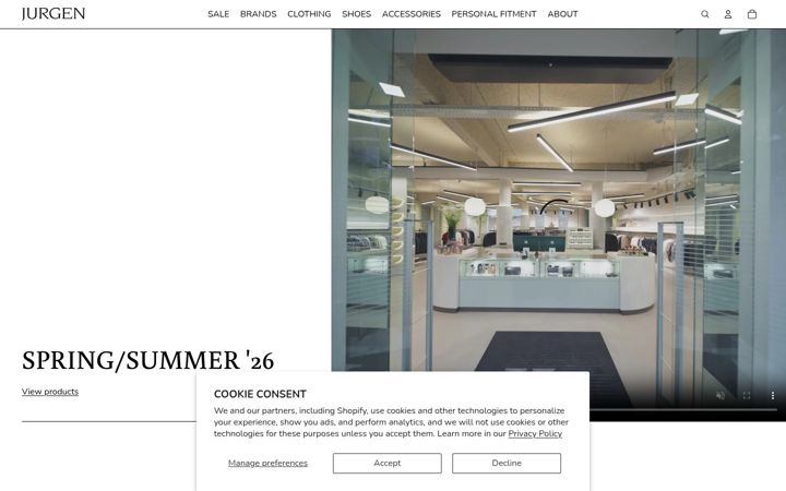 Screenshot of jurgenstore.com