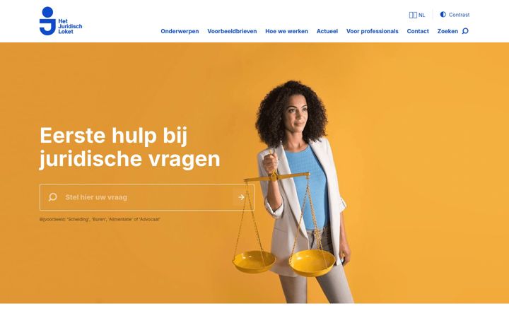 Screenshot of juridischloket.nl