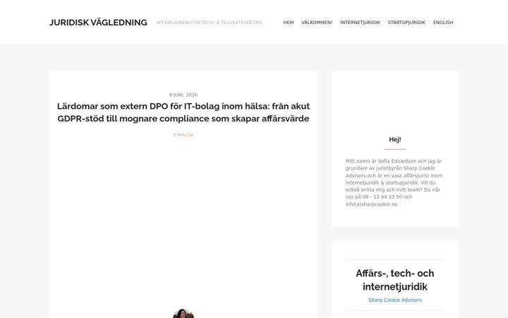 Screenshot of juridiskvagledning.se